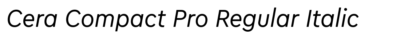 Cera Compact Pro Regular Italic